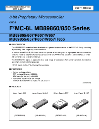 Datasheet MB89P867 manufacturer Fujitsu