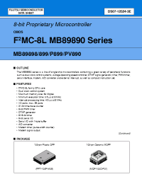 Datasheet MB89P899PF manufacturer Fujitsu