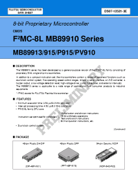 Datasheet MB89P915PF-102 manufacturer Fujitsu