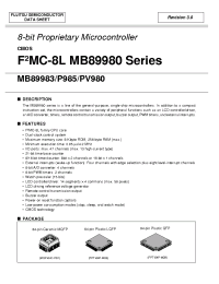 Datasheet MB89P985-PFM-101 manufacturer Fujitsu