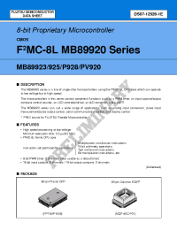 Datasheet MB89PV920CF manufacturer Fujitsu