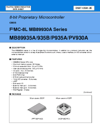 Datasheet MB89PV930ACFV manufacturer Fujitsu