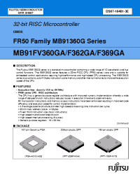 Datasheet MB91F369GA manufacturer Fujitsu
