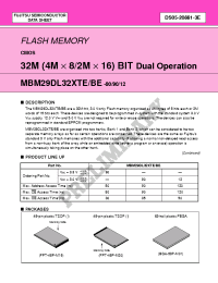 Datasheet MBM29DL321BE12PBT manufacturer Fujitsu