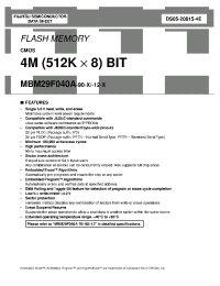 Datasheet MBM29F040A-90-X manufacturer Fujitsu