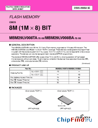Datasheet MBM29LV008TA/BA manufacturer Fujitsu