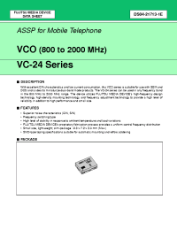 Datasheet VC-2R8A24-1167 manufacturer Fujitsu