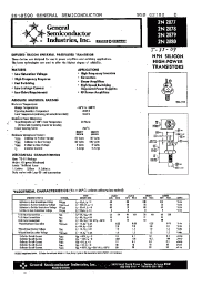 Datasheet 2N2879 manufacturer General Semiconductor