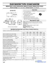 Datasheet B40C800DM manufacturer General Semiconductor