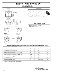 Datasheet BAS40-04 manufacturer General Semiconductor