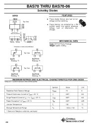 Datasheet BAS70-06 manufacturer General Semiconductor