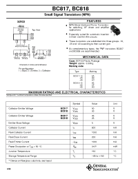 Datasheet BC818 manufacturer General Semiconductor