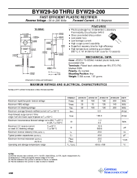 Datasheet BYW29-200 manufacturer General Semiconductor
