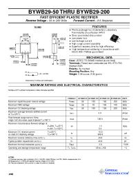 Datasheet BYWB29-100 manufacturer General Semiconductor