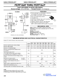 Datasheet FEPF16BT manufacturer General Semiconductor