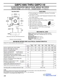 Datasheet GBPC1005 manufacturer General Semiconductor