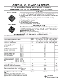 Datasheet GBPC1201 manufacturer General Semiconductor