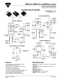 Datasheet MBR1035...MBR1060 manufacturer General Semiconductor