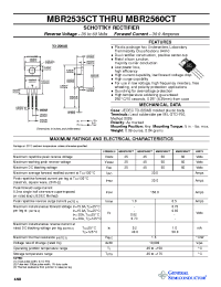 Datasheet MBR2545CT manufacturer General Semiconductor