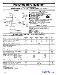 Datasheet MBRB1050 manufacturer General Semiconductor