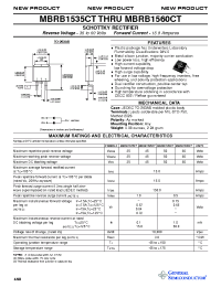 Datasheet MBRB1535CT manufacturer General Semiconductor
