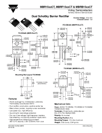 Datasheet MBRB1535CT...MBRB1560CT manufacturer General Semiconductor
