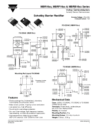 Datasheet MBRB1635...MBRB1660 manufacturer General Semiconductor