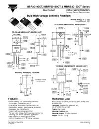 Datasheet MBRB20100CT manufacturer General Semiconductor