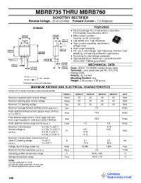 Datasheet MBRB760 manufacturer General Semiconductor