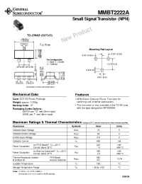 Datasheet MMBT2222A manufacturer General Semiconductor