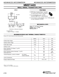 Datasheet MMBT4403 manufacturer General Semiconductor