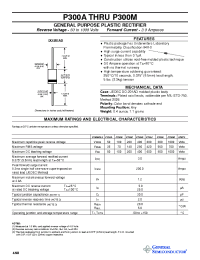 Datasheet P300A manufacturer General Semiconductor