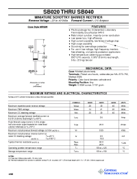 Datasheet SB030 manufacturer General Semiconductor