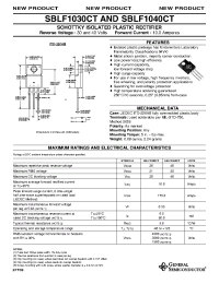 Datasheet SBLF1040CT manufacturer General Semiconductor