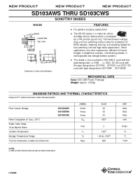 Datasheet SD103BWS manufacturer General Semiconductor