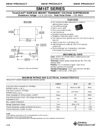 Datasheet SM15T100A manufacturer General Semiconductor