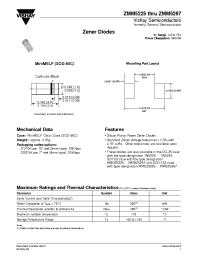 Datasheet ZMM5225...ZMM5267 manufacturer General Semiconductor