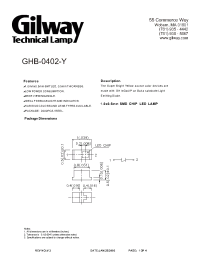 Datasheet GHB-0402-Y manufacturer Gilway
