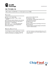 Datasheet GLT5160L16-10 manufacturer G-Link