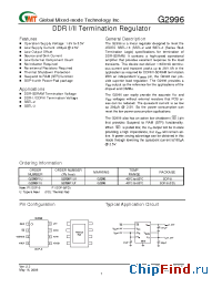 Datasheet G2996F1UF manufacturer GMT