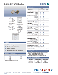 Datasheet GXO-L72 manufacturer Golledge