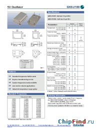 Datasheet GXO-U102F manufacturer Golledge