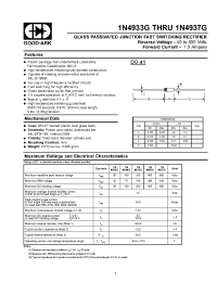 Datasheet 1N4933G manufacturer GOOD-ARK