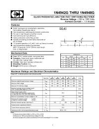 Datasheet 1N4942G manufacturer GOOD-ARK
