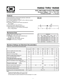 Datasheet 1N4944 manufacturer GOOD-ARK