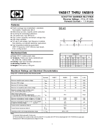 Datasheet 1N5818 manufacturer GOOD-ARK