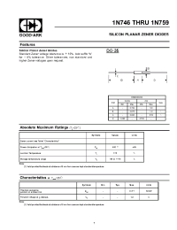 Datasheet 1N754 manufacturer GOOD-ARK