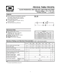 Datasheet FR151G manufacturer GOOD-ARK