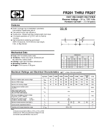 Datasheet FR201 manufacturer GOOD-ARK