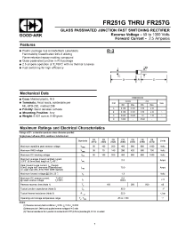 Datasheet FR251G manufacturer GOOD-ARK